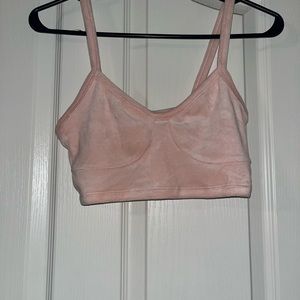 pink small crop top